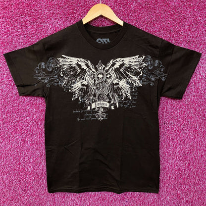 Y2K Style Cross and Snake Filigree Tshirt size Medium