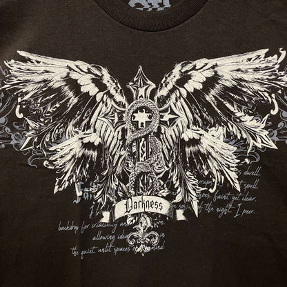 Y2K Style Cross and Snake Filigree Tshirt size Medium