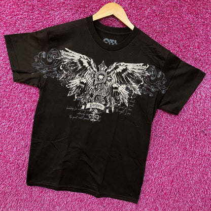 Y2K Style Cross and Snake Filigree Tshirt size Medium