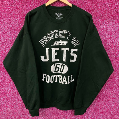 Junk Food Clothing New York Jets Property of Jets NFL Green Sweatshirt XL