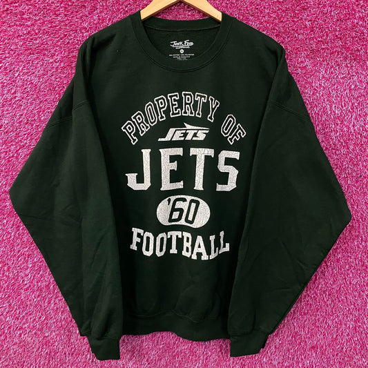 Junk Food Clothing New York Jets Property of Jets NFL Green Sweatshirt XL