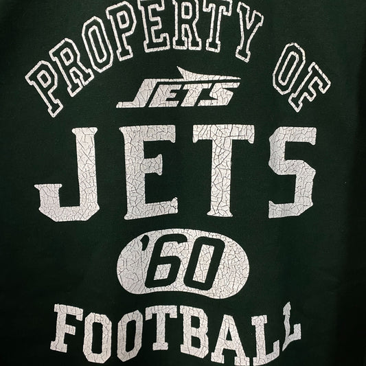 Junk Food Clothing New York Jets Property of Jets NFL Green Sweatshirt XL