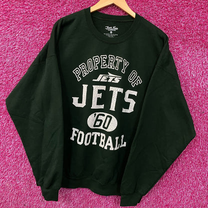 Junk Food Clothing New York Jets Property of Jets NFL Green Sweatshirt XL