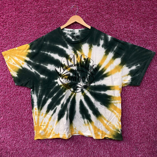 Junk Food Clothing NFL Green Bay Packers Football Tie Dye T-Shirt 2XL