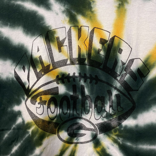 Junk Food Clothing NFL Green Bay Packers Football Tie Dye T-Shirt 2XL