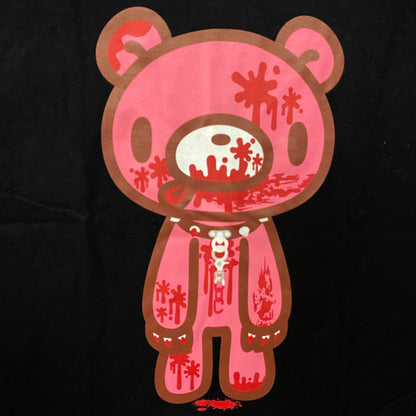 Gloomy Bear The Naughty Grizzly Beware Blood Splatter Graphic T-Shirt Medium