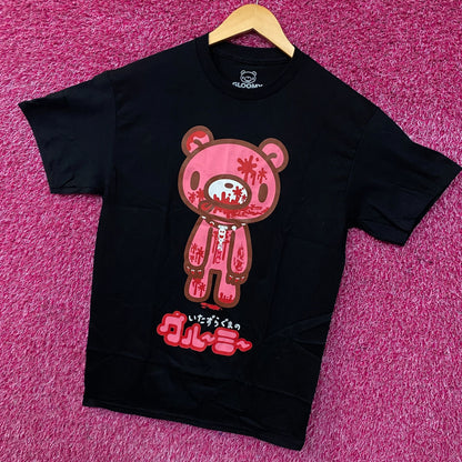 Gloomy Bear The Naughty Grizzly Beware Blood Splatter Graphic T-Shirt Medium
