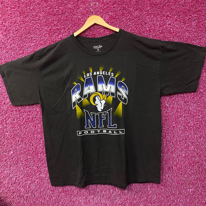 Junk Food Clothing Los Angeles Rams NFL Football Chrome Flea Market T-Shirt 2XL