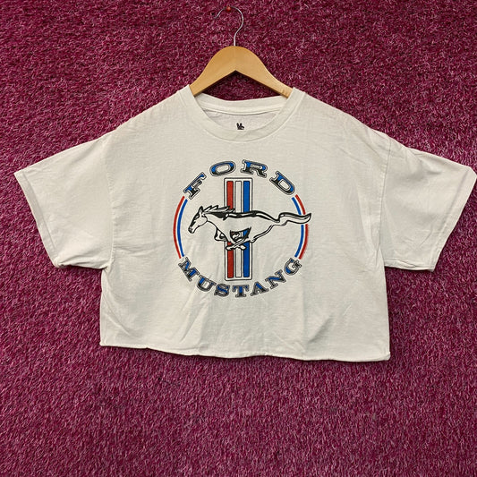 Ford Mustang Cropped Graphic T-Shirt Medium