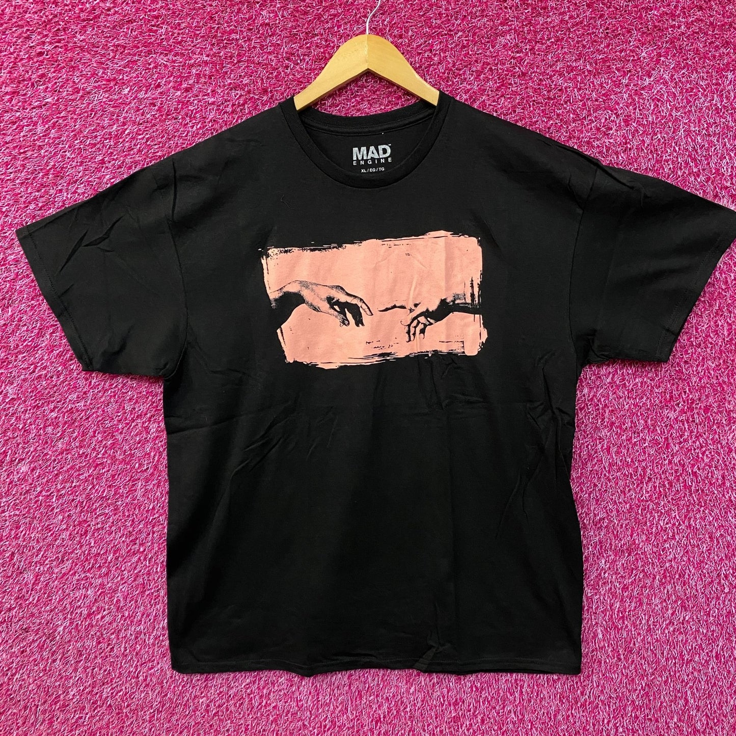Mad Engine Michelangelo Adam Creation Art T-Shirt XL