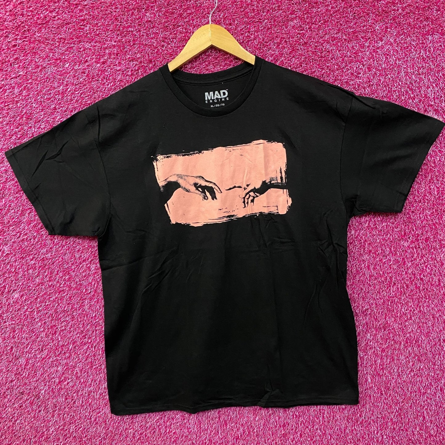 Mad Engine Michelangelo Adam Creation Art T-Shirt XL