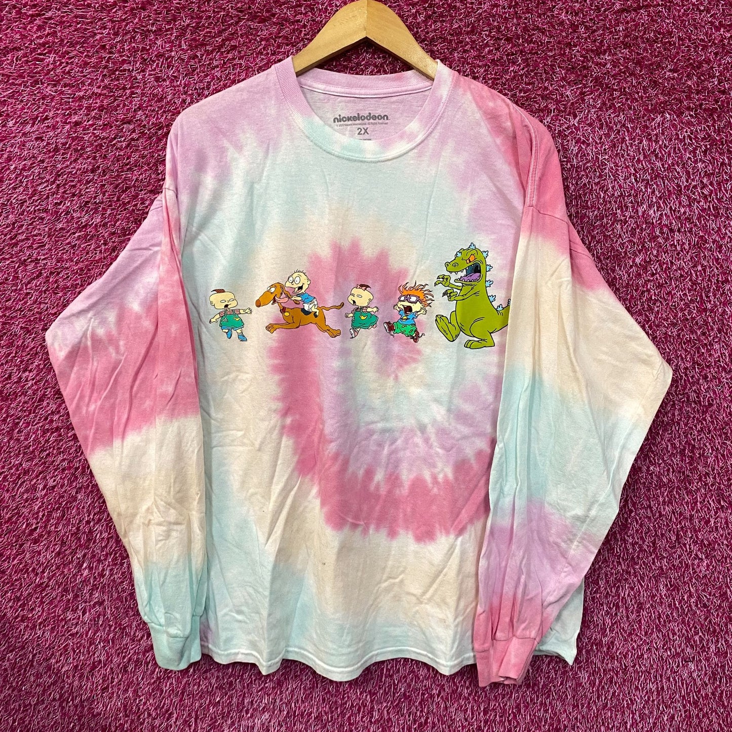 Nickelodeon Rugrats Long Sleeve Tie Dye T-Shirt 2XL