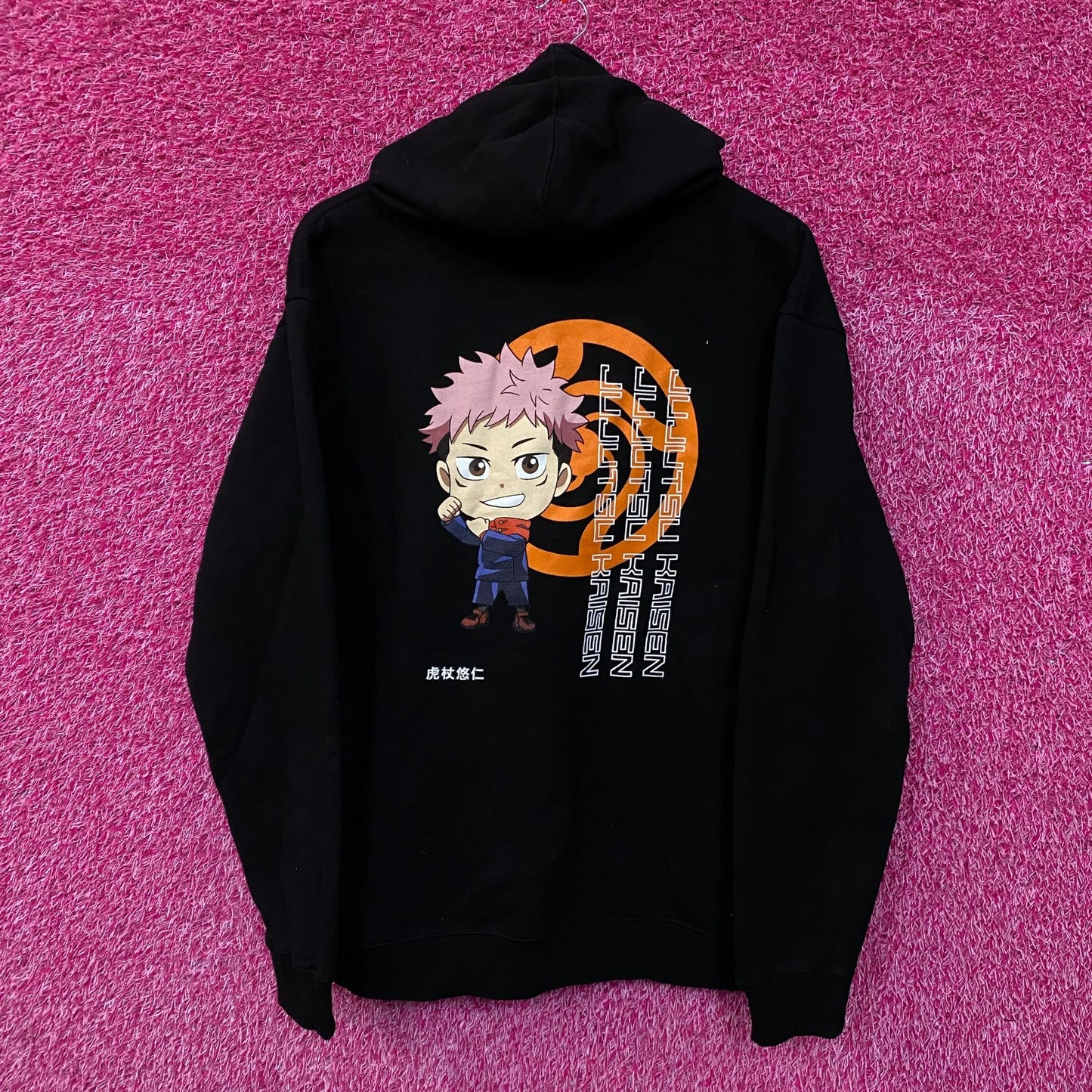 Ju-Ju-Tsu Kaisen Chibi Style Yuji Itadori Anime Hoodie XL
