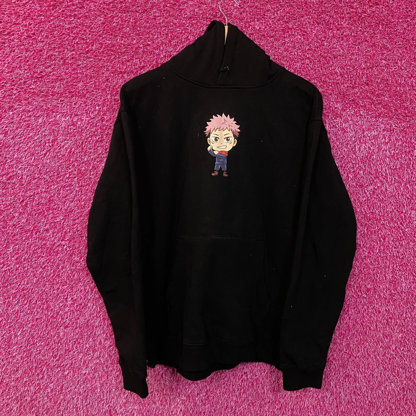 Ju-Ju-Tsu Kaisen Chibi Style Yuji Itadori Anime Hoodie XL