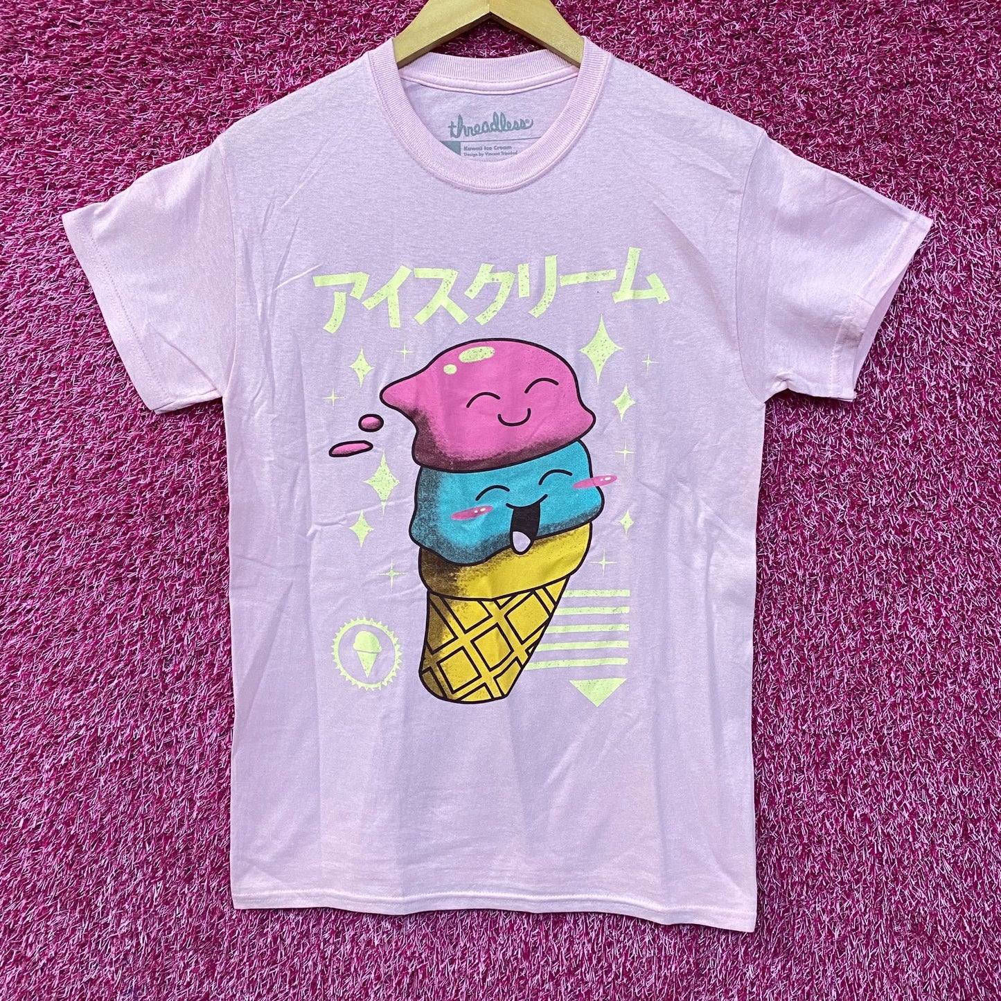 Kawaii Ice cream Graphic Design T-Shirt Small