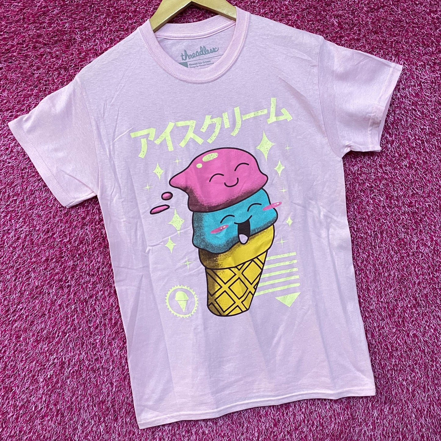 Kawaii Ice cream Graphic Design T-Shirt Small