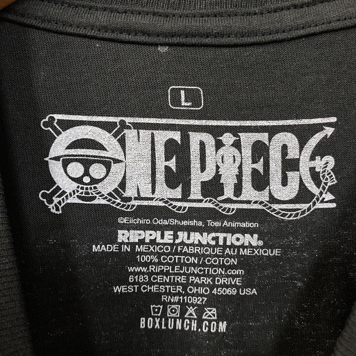 One Piece Portgas D. Ace Wanted Poster Graphic Anime T-Shirt Large