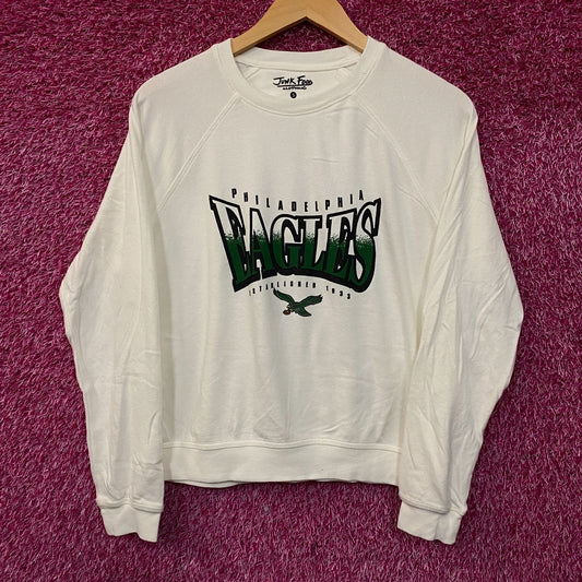 Junk Food Clothing Philadelphia Eagles Logo Crop Crewneck Sweatshirt Small