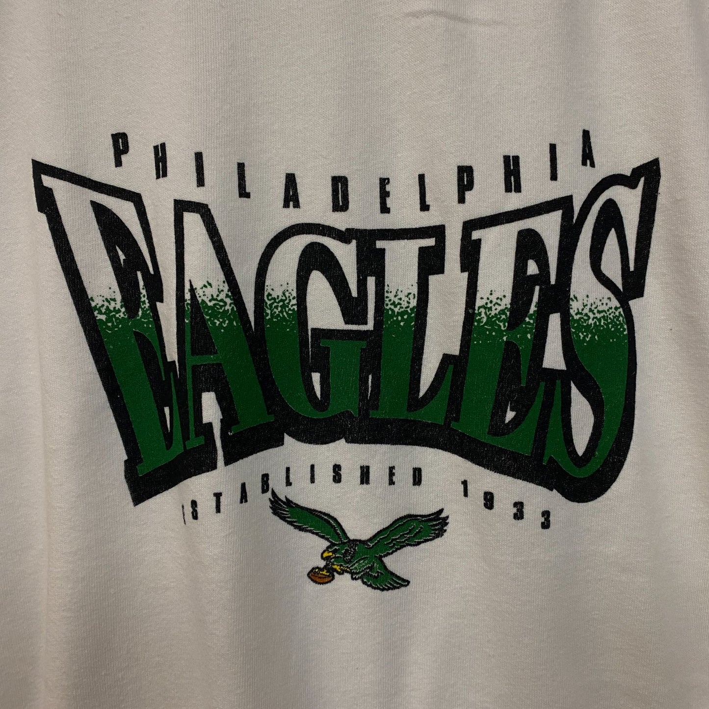 Junk Food Clothing Philadelphia Eagles Logo Crop Crewneck Sweatshirt Small