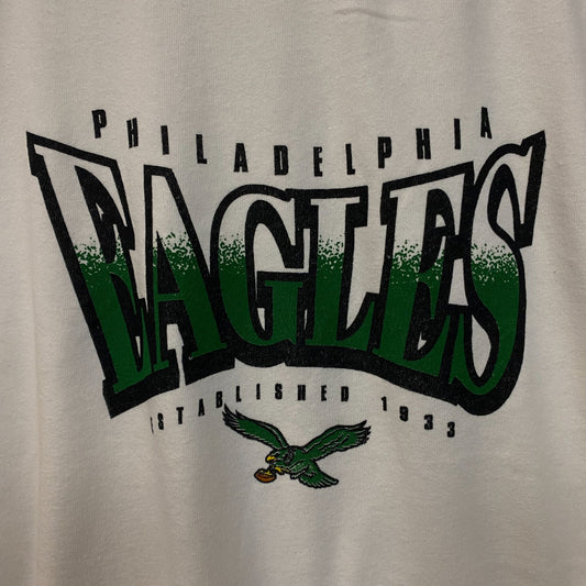 Junk Food Clothing Philadelphia Eagles Logo Crop Crewneck Sweatshirt Small