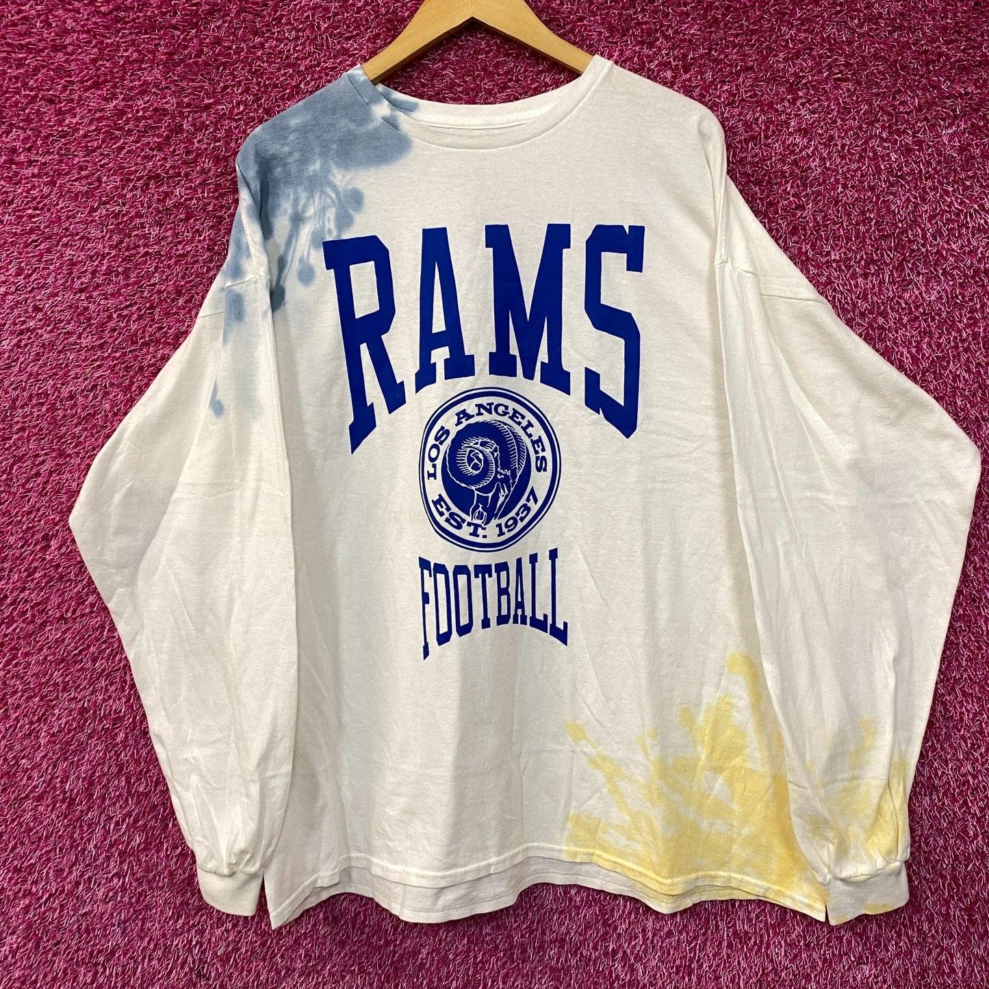 NFL Franchise NFC West Los Angeles Rams Tie-Dye Long Sleeve XXL