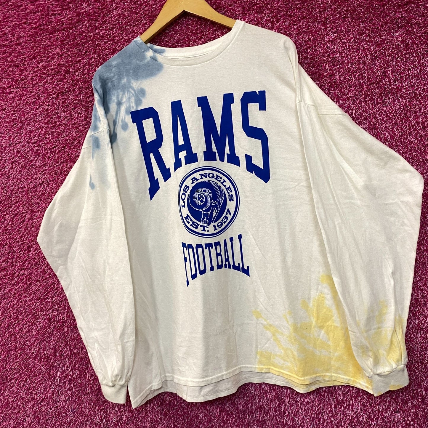 NFL Franchise NFC West Los Angeles Rams Tie-Dye Long Sleeve XXL