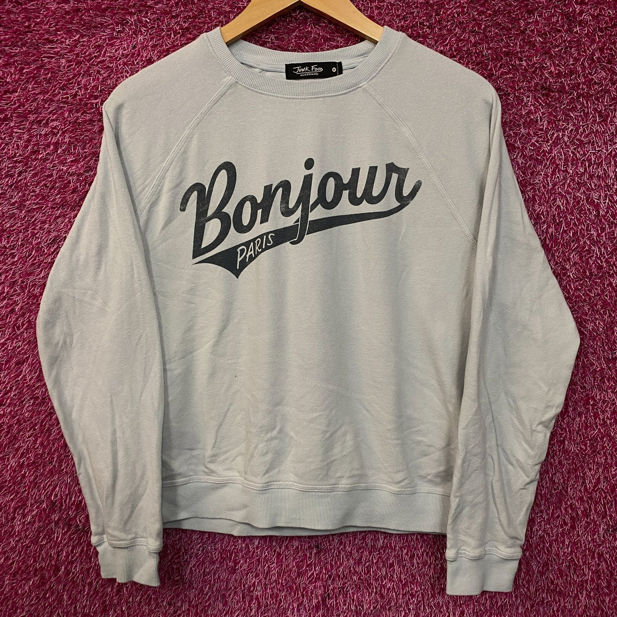 Junk Food Clothing Bonjour Paris Crewneck Sweatshirt Small