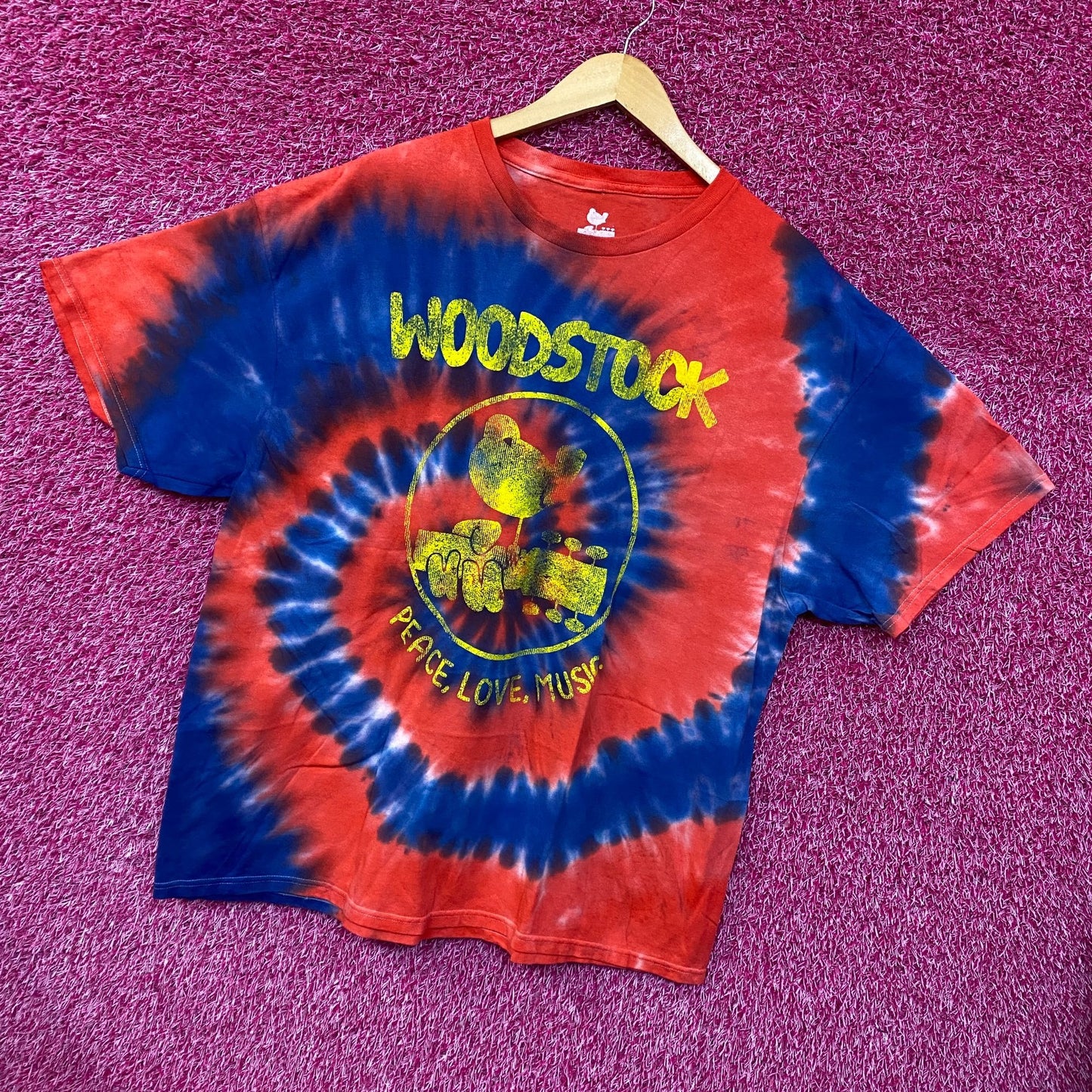 Woodstock Peace Festival tie dye Tshirt size Extra Large