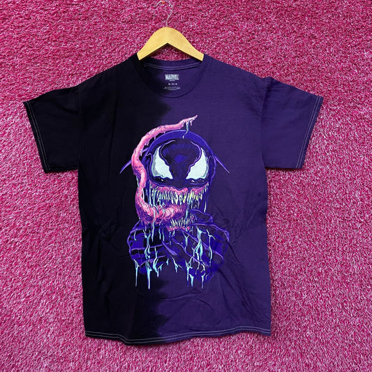Venom purple/black split dye Tshirt size medium