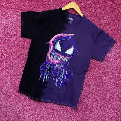 Venom purple/black split dye Tshirt size medium
