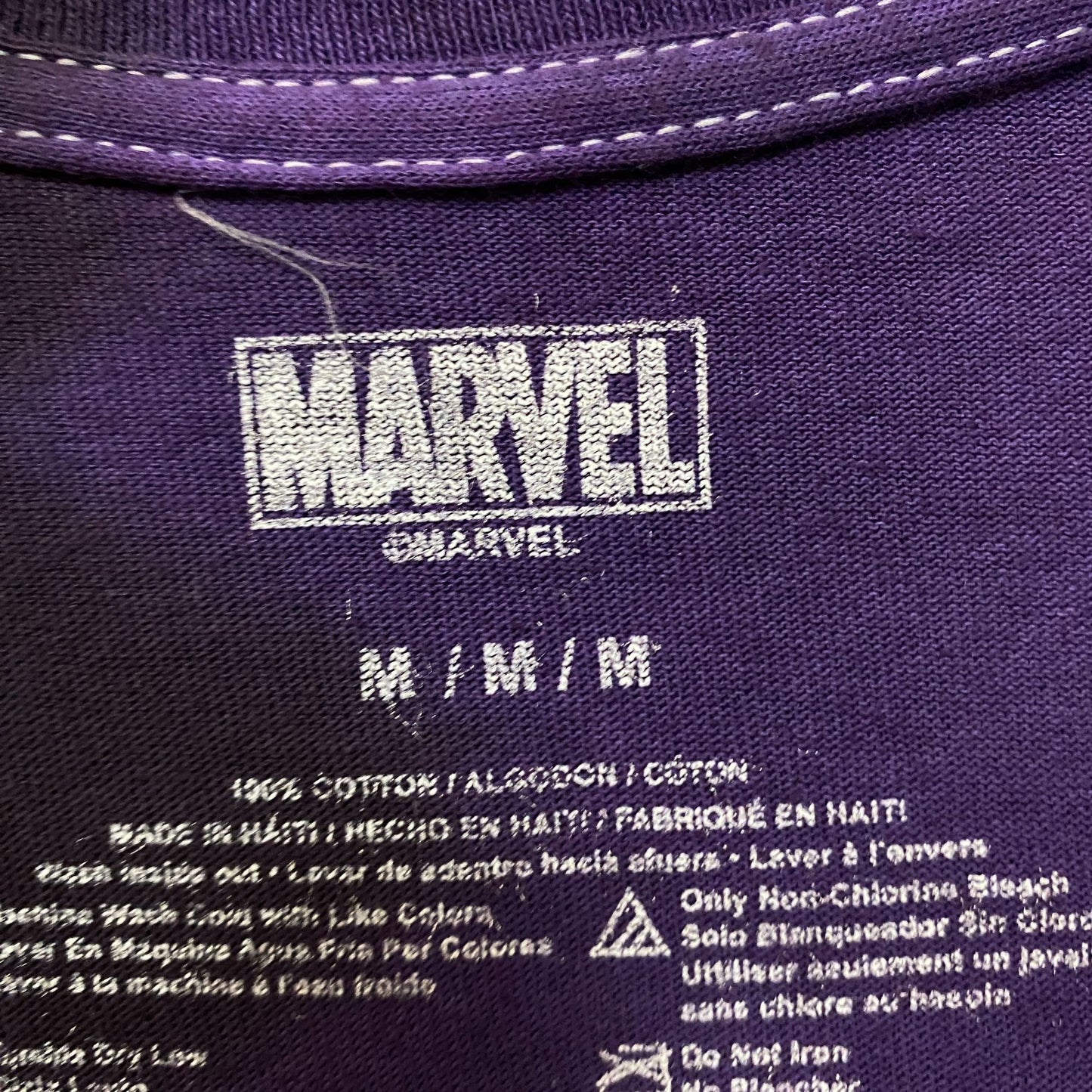 Venom purple/black split dye Tshirt size medium