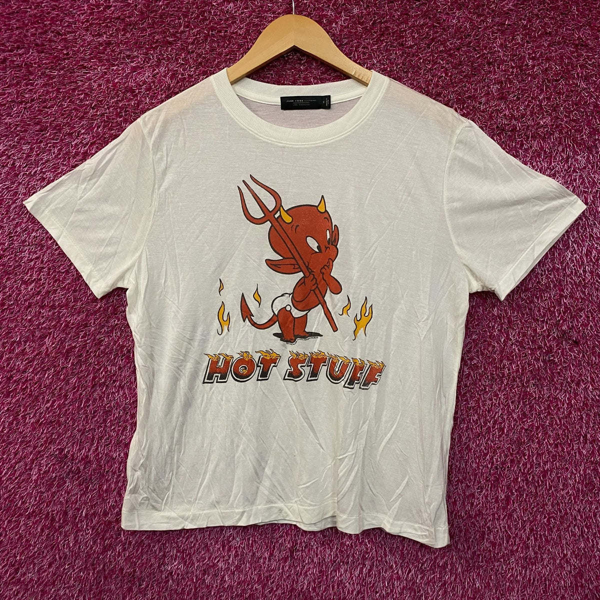 Junk Food Clothing Hot Stuff The Little Devil Vintage Style Women's Tissue Tee Medium