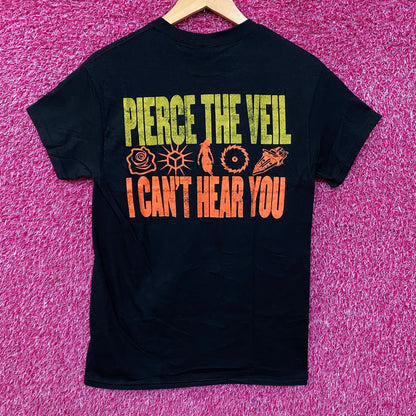 Pierce The Veil I Can't Hear You Tour Graphic T-Shirt Small