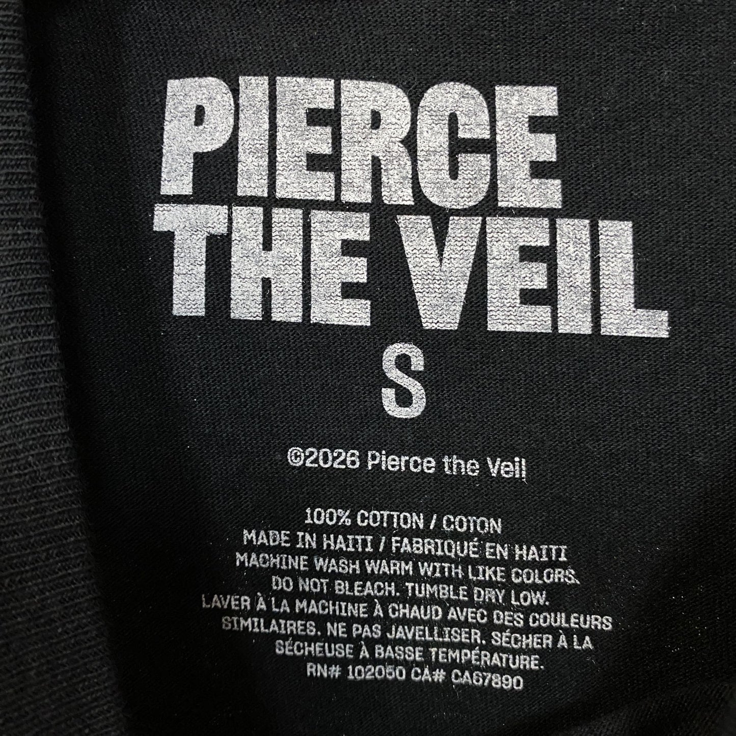 Pierce The Veil I Can't Hear You Tour Graphic T-Shirt Small