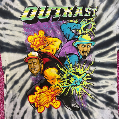 OutKast ATLiens Animated Album Art Hip Hop Duo Tie Dye S