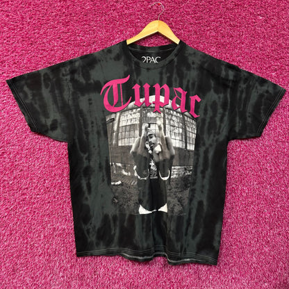Tupac Raw Vibes Graphic Design Tie-Dye T-Shirt 2XL