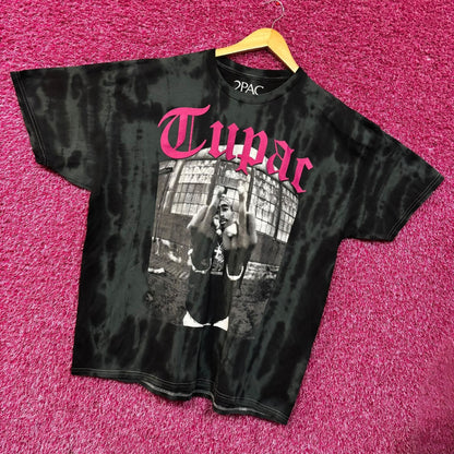Tupac Raw Vibes Graphic Design Tie-Dye T-Shirt 2XL