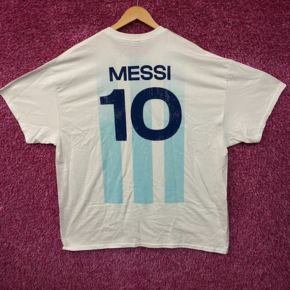 Adidas Argentina #10 Lionel Messi Graphic T-Shirt 2XL