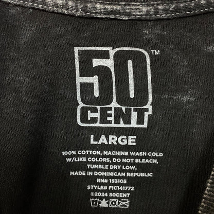 50 Cents Get Rich or Die Tryin Mineral Wash T-Shirt Large