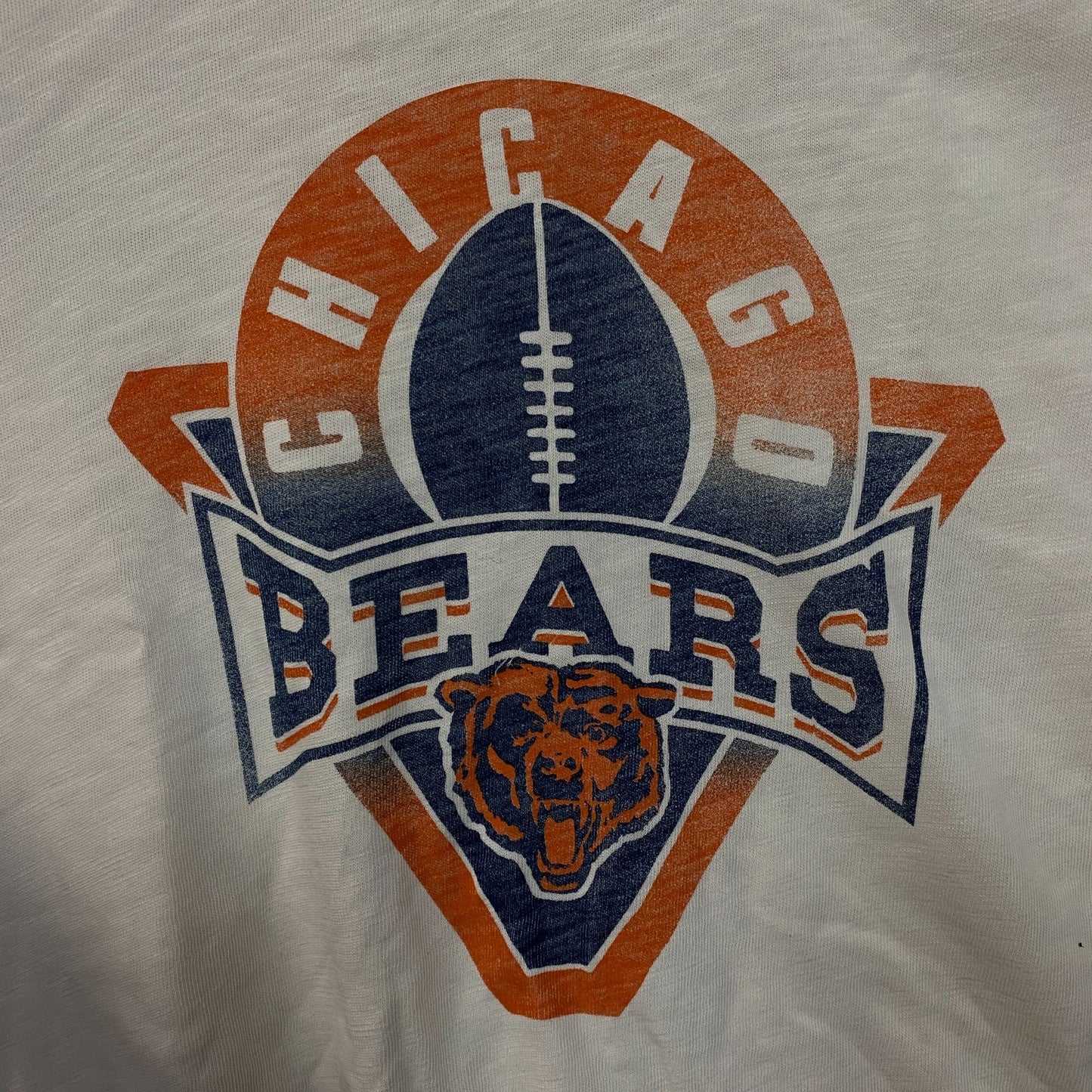 Junk Food Clothing Women's NFL Chicago Bears Mock Neck Crop Tee Large