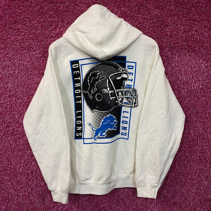 Junk Food Clothing Detroit Lions Retro Style Graphic Pullover Hoodie Medium