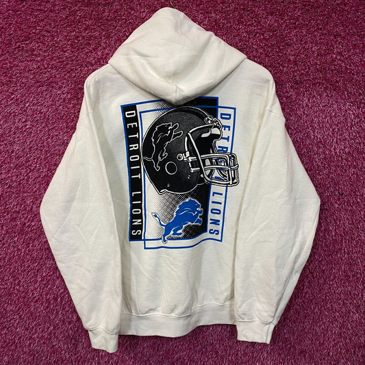 Junk Food Clothing Detroit Lions Retro Style Graphic Pullover Hoodie Medium