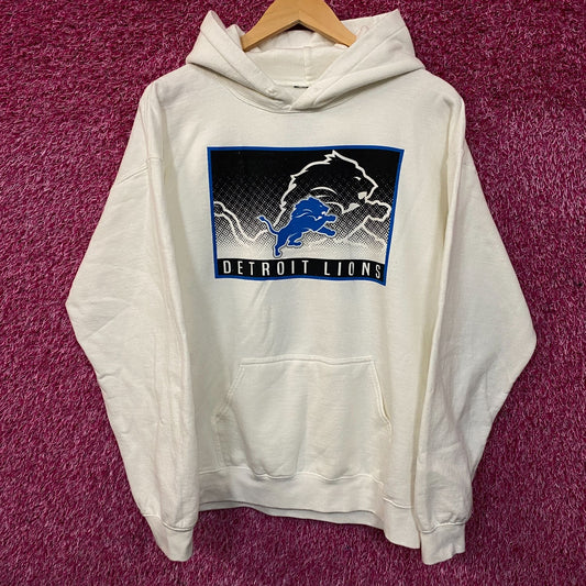Junk Food Clothing Detroit Lions Retro Style Graphic Pullover Hoodie Medium