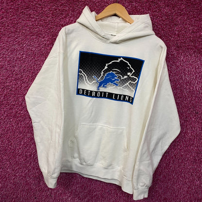 Junk Food Clothing Detroit Lions Retro Style Graphic Pullover Hoodie Medium