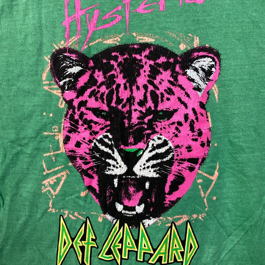 Def Leppard Hysteria Album Cover Green T-Shirt XL