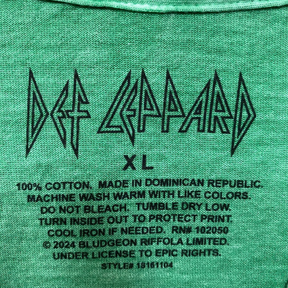 Def Leppard Hysteria Album Cover Green T-Shirt XL