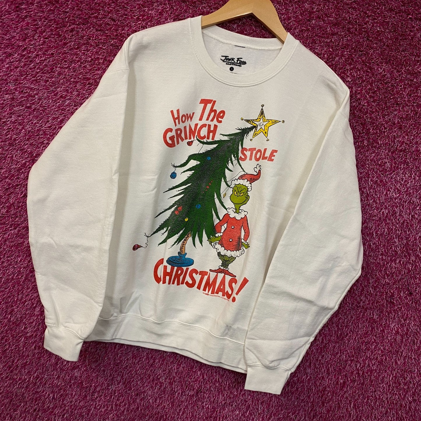Junk Food Clothing How the Grinch Stole Christmas Flea Market Sweatshirt Small