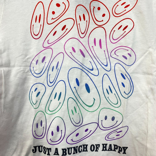Junk Food Just a Bunch of Happy Smiley Face Graphic T-Shirt Small