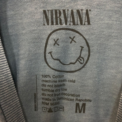 Nirvana Nevermind Smiley Grunge Band T-Shirt Medium