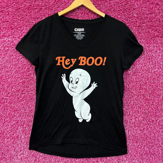 Friendly Ghost Casper Women’s v neck Tshirt size XL